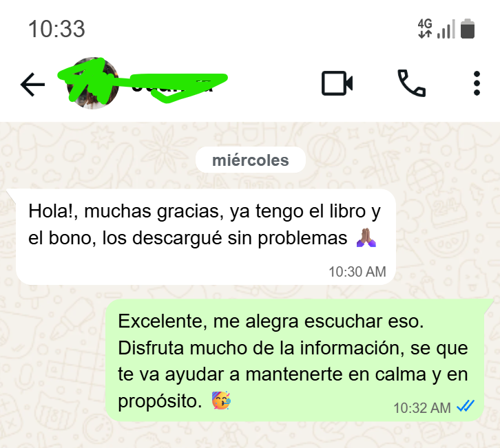 Testimonio real WhatsApp