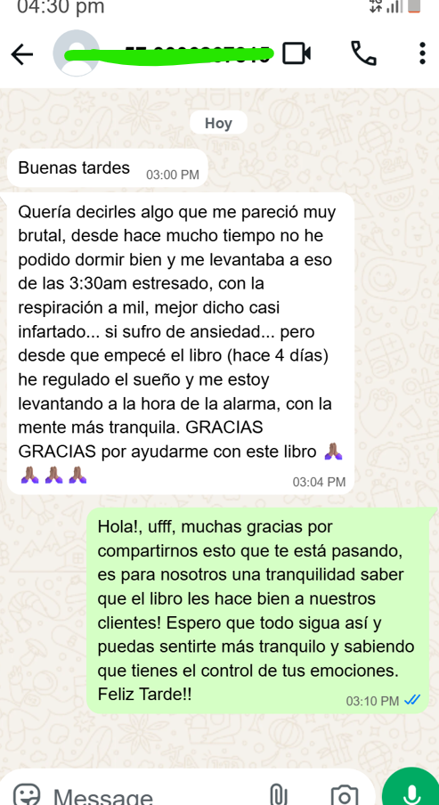 Testimonio real WhatsApp